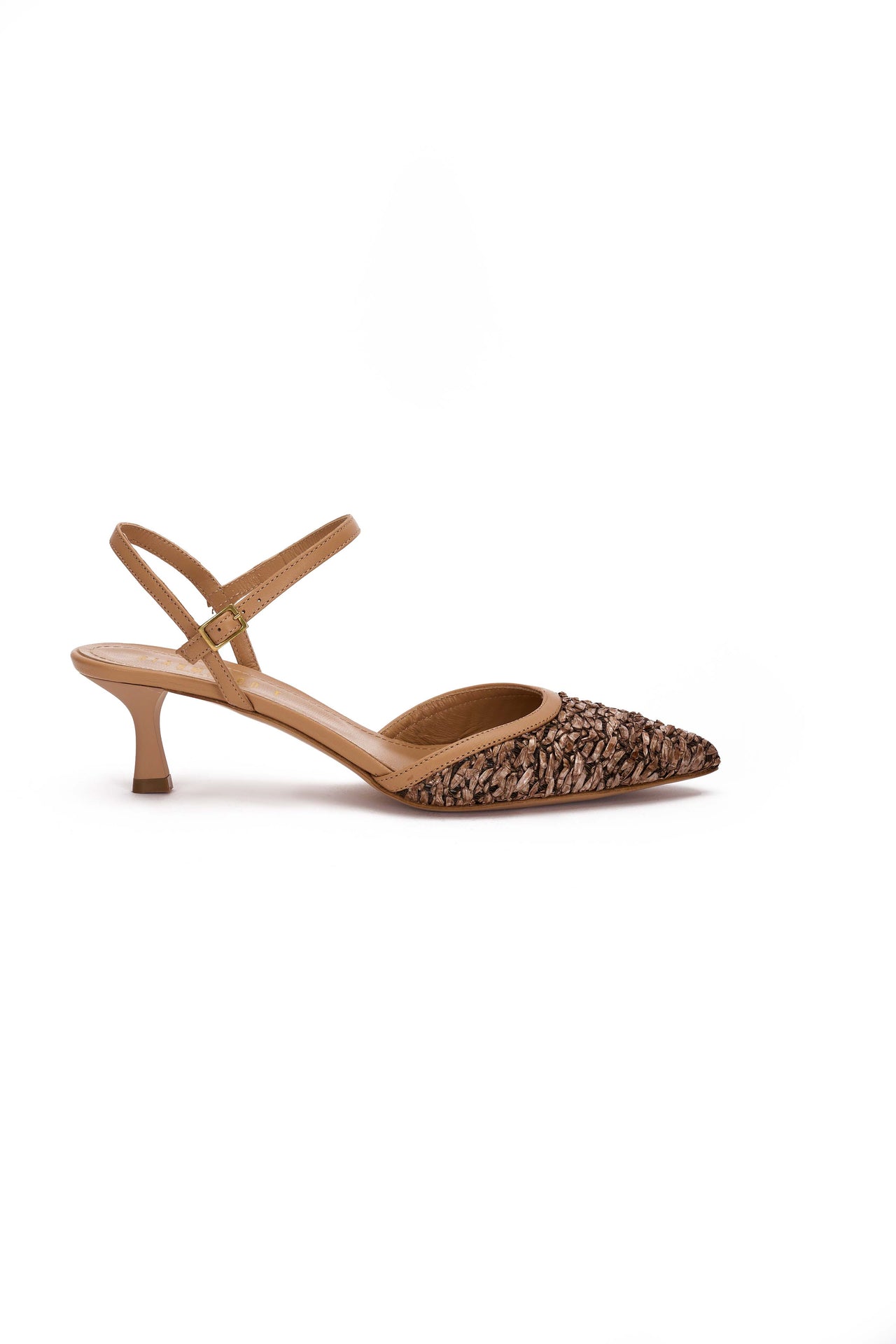 Slingback Donna in nappa catalina e raffia catalina