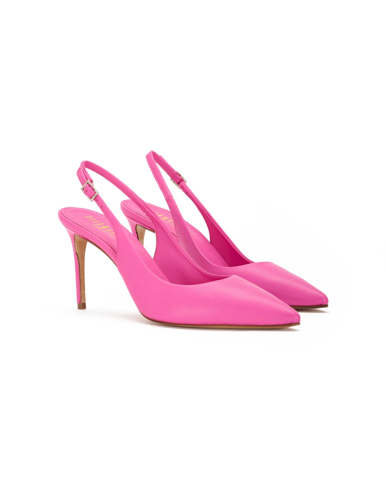 Slingback donna in nappa hot pink