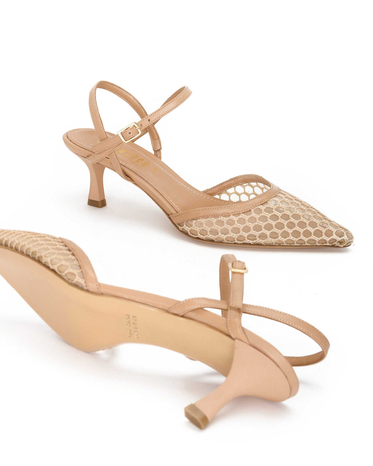 Slingback Donna in nappa catalina e rete catalina