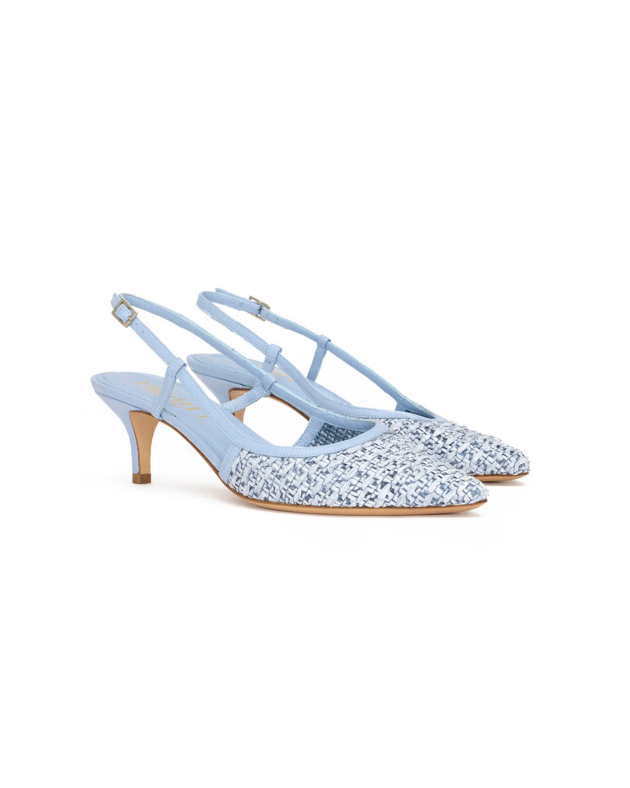 Slingback Donna in nappa xeno e raffia xeno