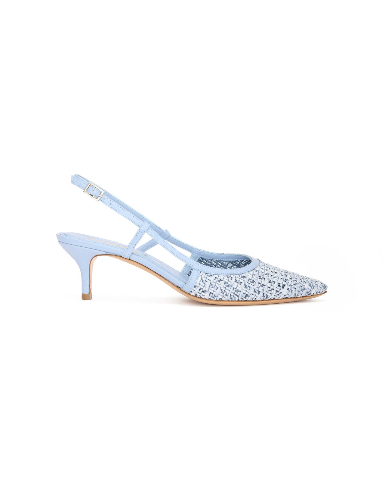 Slingback Donna in nappa xeno e raffia xeno