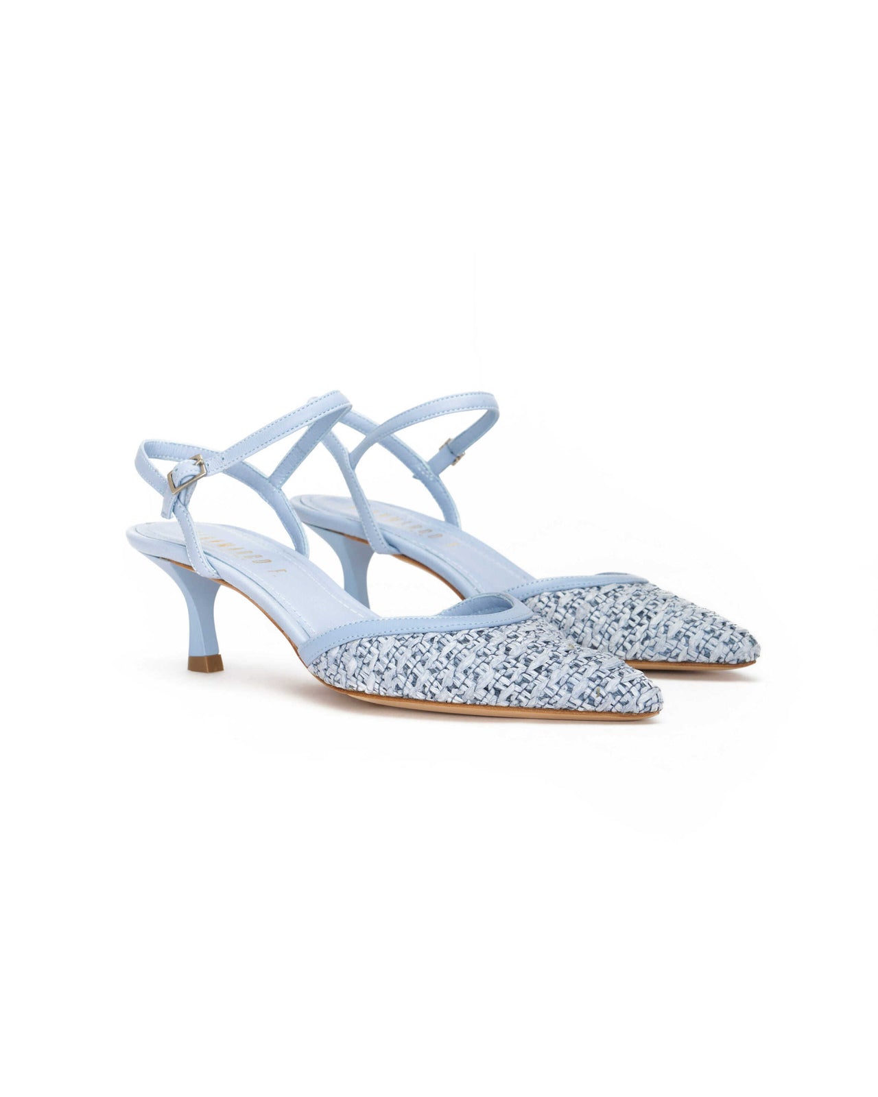 Slingback Donna in nappa xeno e raffia xeno