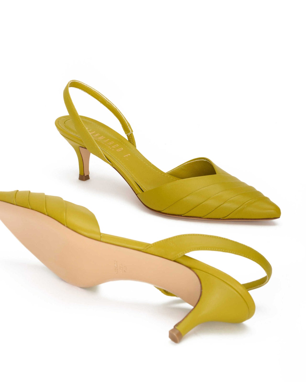 Slingback Donna in nappa lime