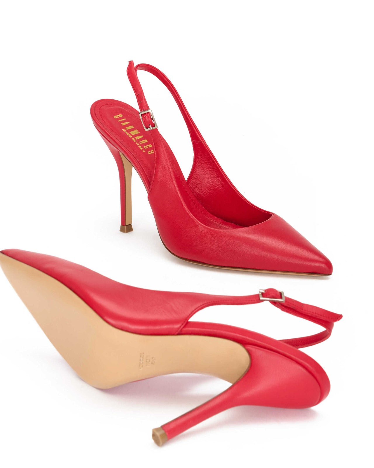 Slingback Donna in nappa fuoco