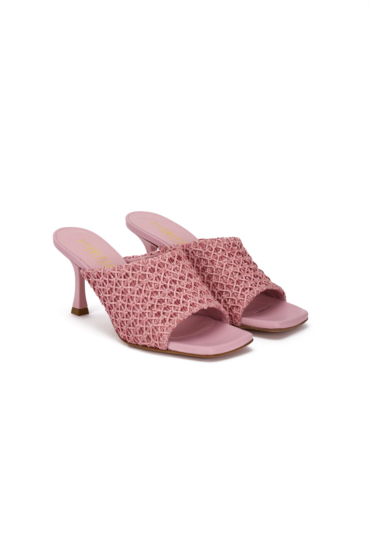 Sandalo Donna in intreccio caramella