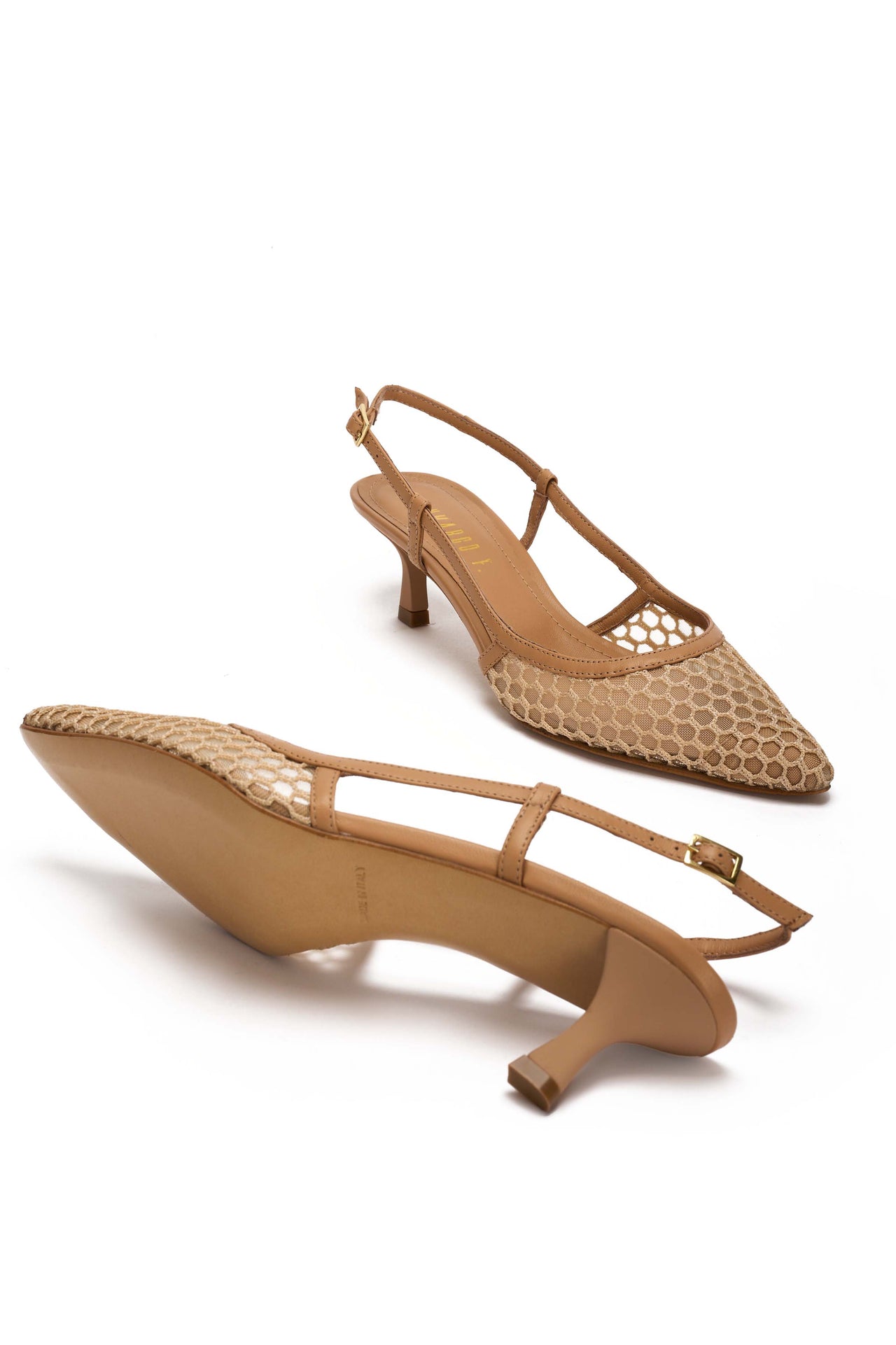 Slingback Donna in nappa catalina e rete catalina