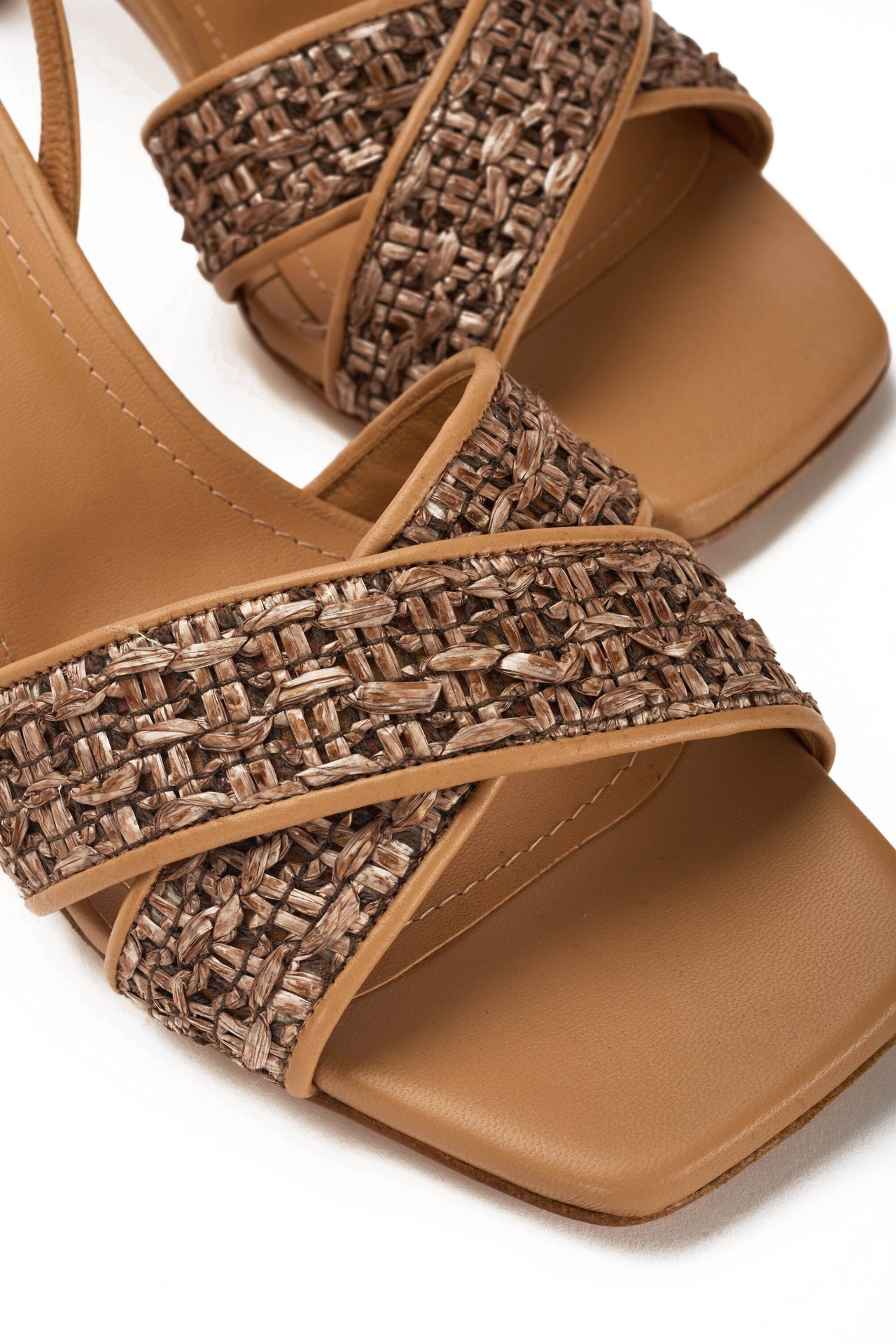 Gianmarco F. Sandalo Donna en Raffia Catalina y Nappa Catalina