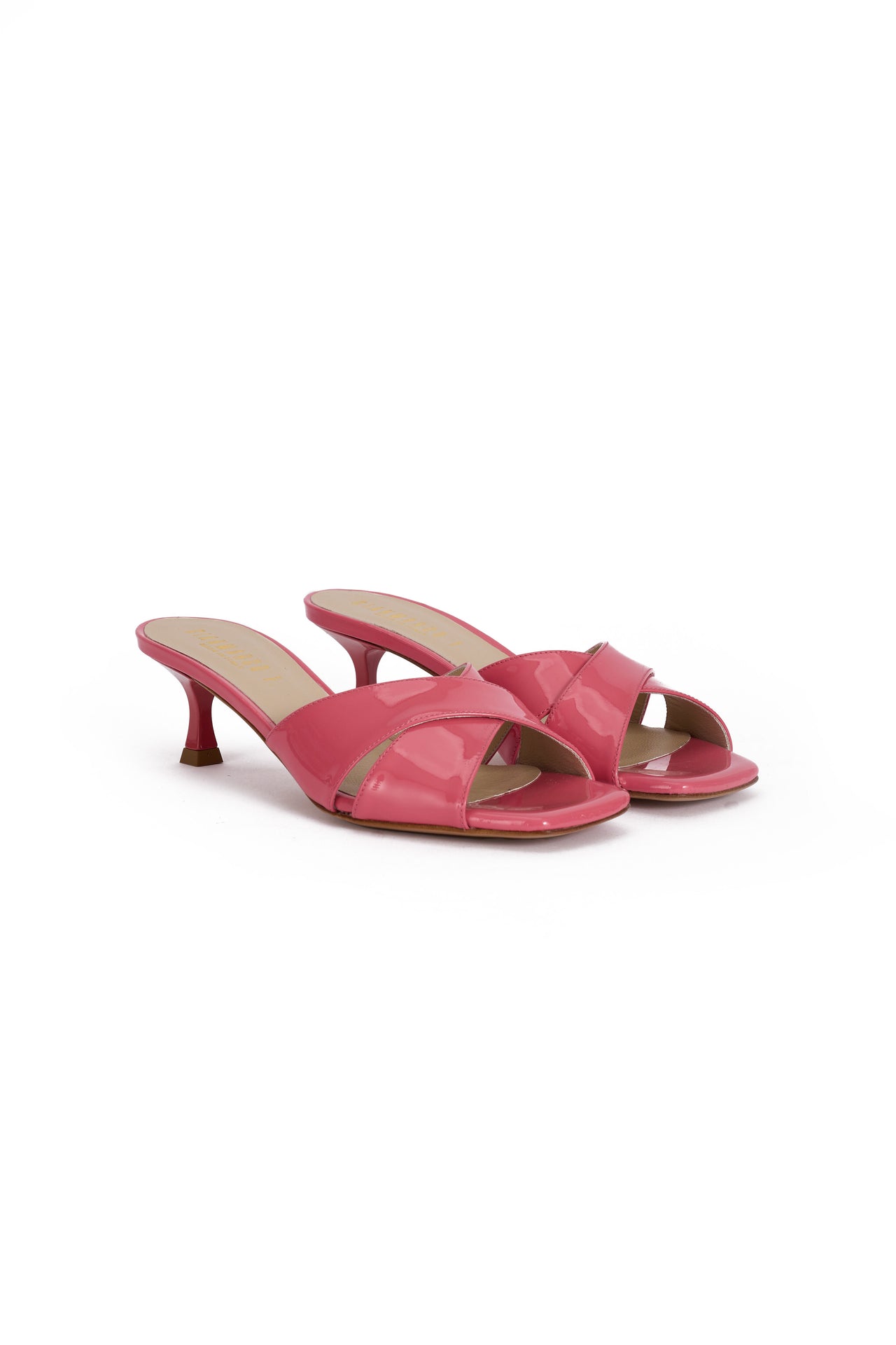 Sandalo Donna in vernice corallo