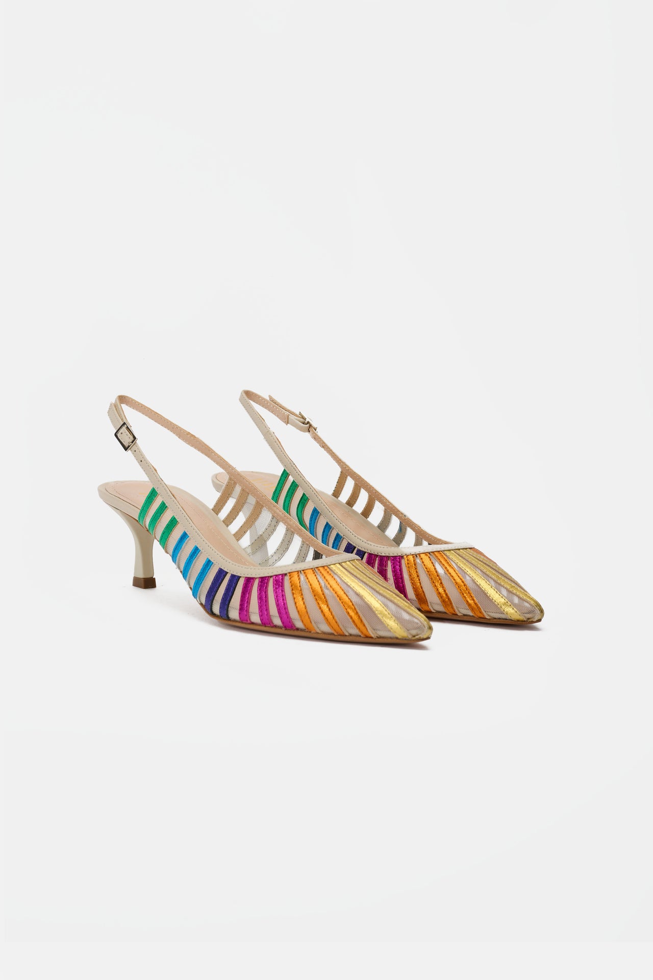 Slingback Donna in laminato multicolor