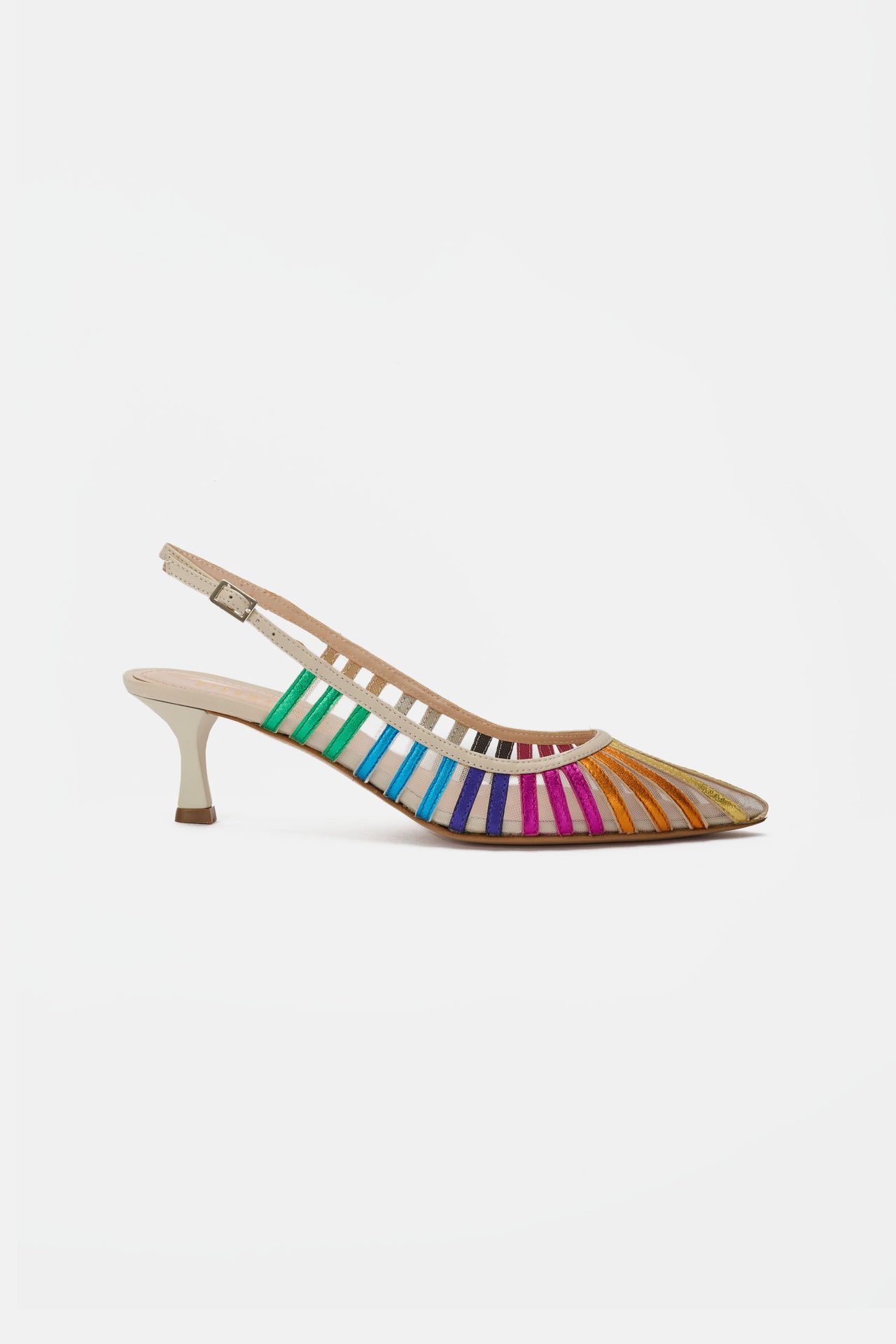 Slingback Donna in laminato multicolor
