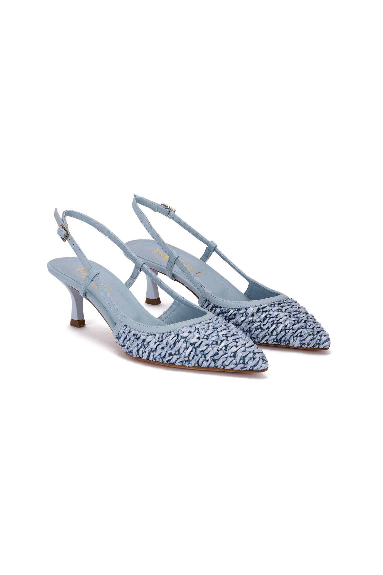 Slingback Donna in nappa xeno e raffia xeno