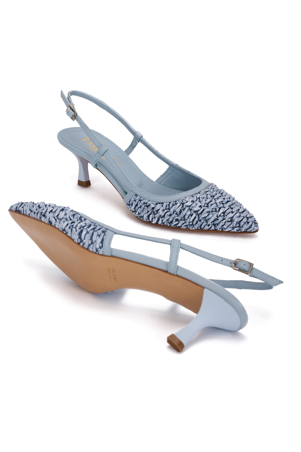 Slingback Donna in nappa xeno e raffia xeno