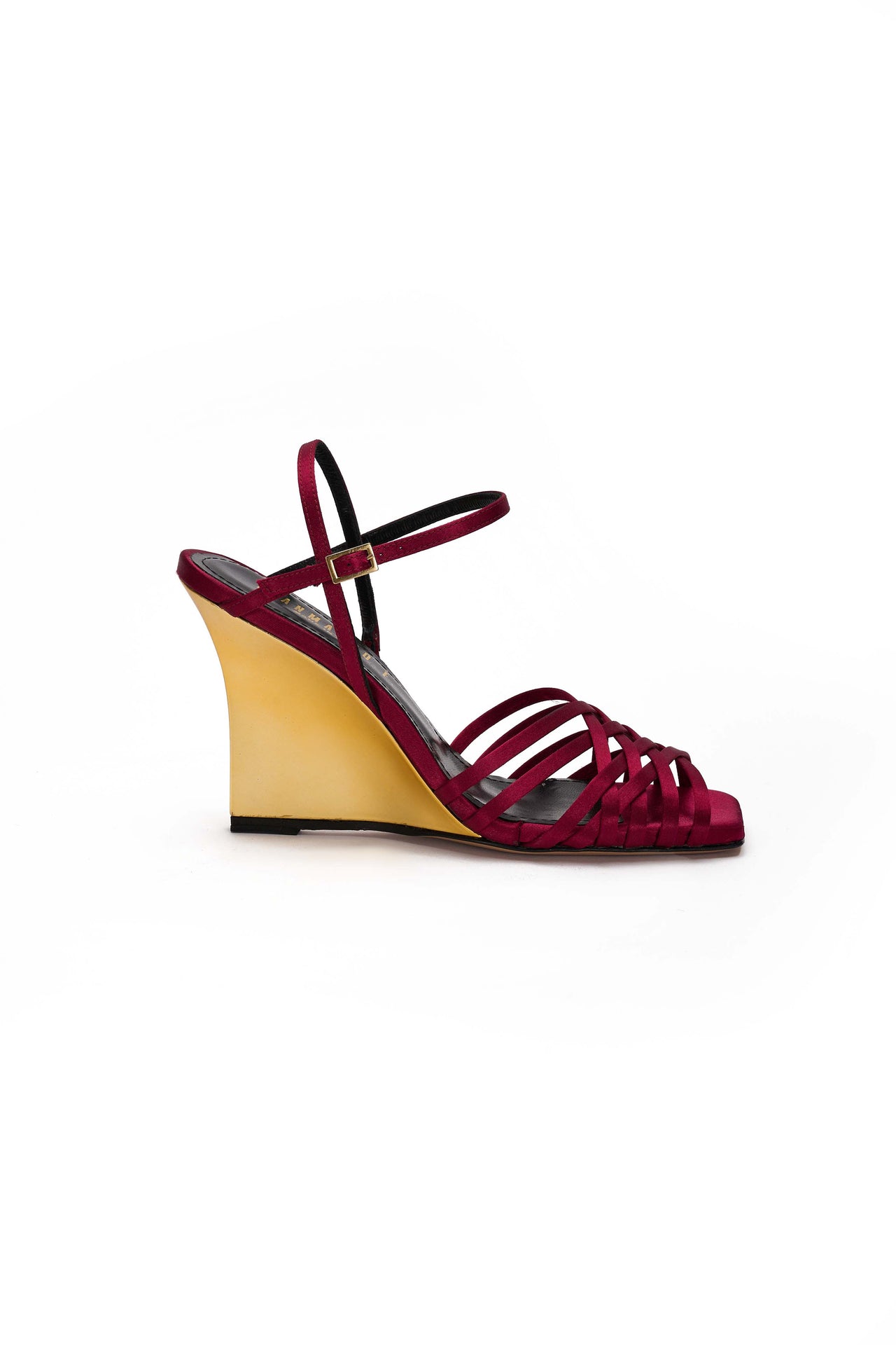 Sandalo Donna in raso bordeaux