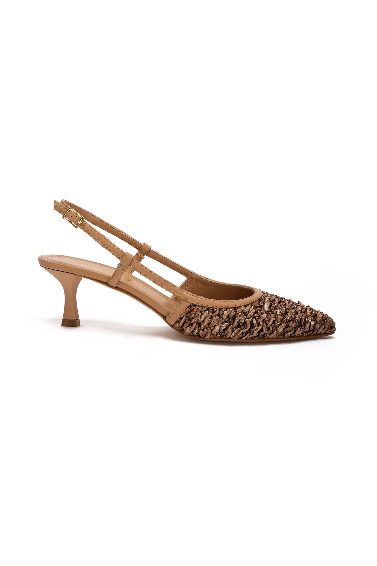 Slingback Donna in Nappa catalina e raffia catalina