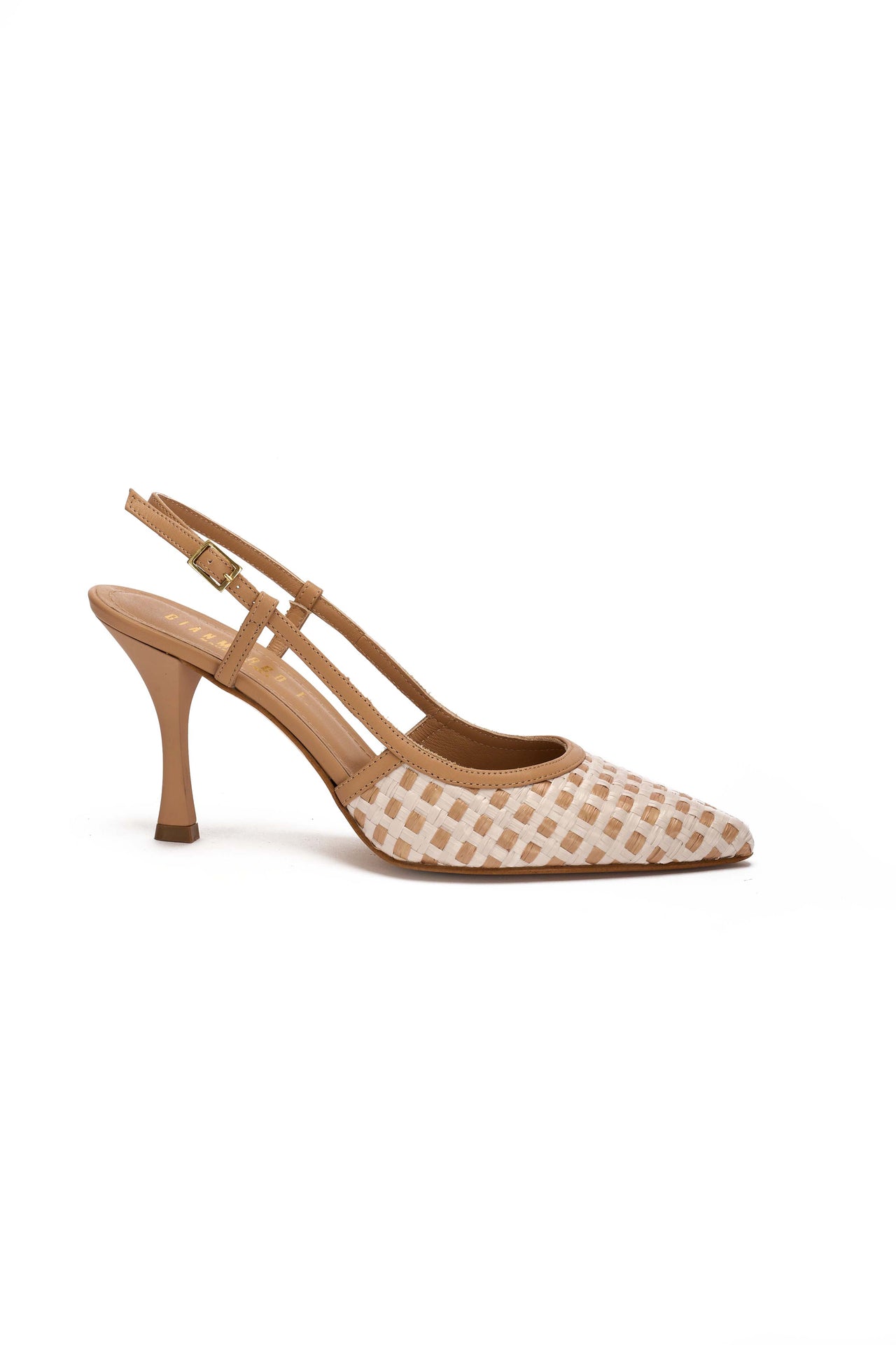 Slingback Donna in nappa catalina e raffia bic catalina